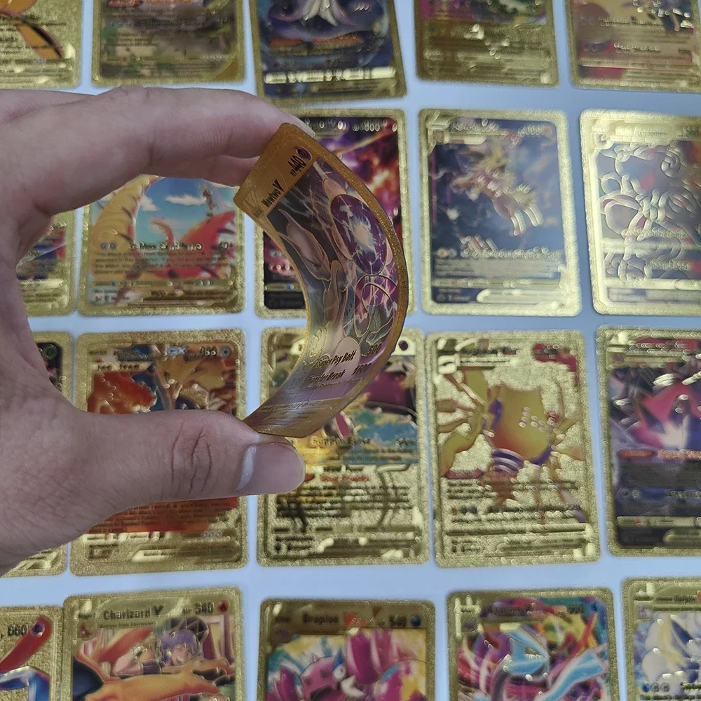 55Pcs Pokemon Gold Foil Cards  - Pokemon Binder Card avis et prix