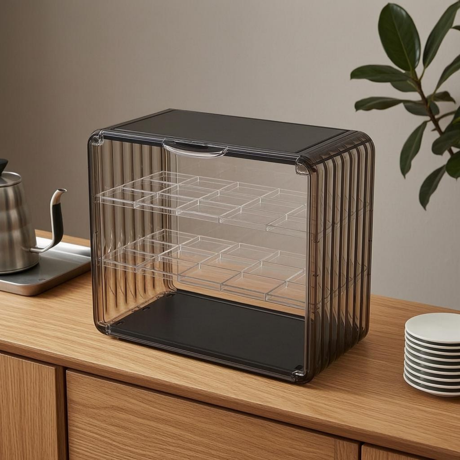 Acrylic Cup Storage Rack Trans - Display Case Acrylic avis et prix