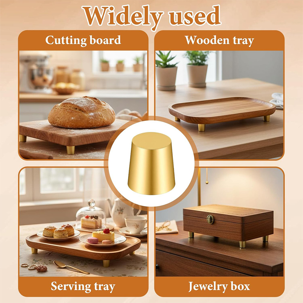 4pcs Brass Cutting Board Feet  - Display Risers Set avis et prix