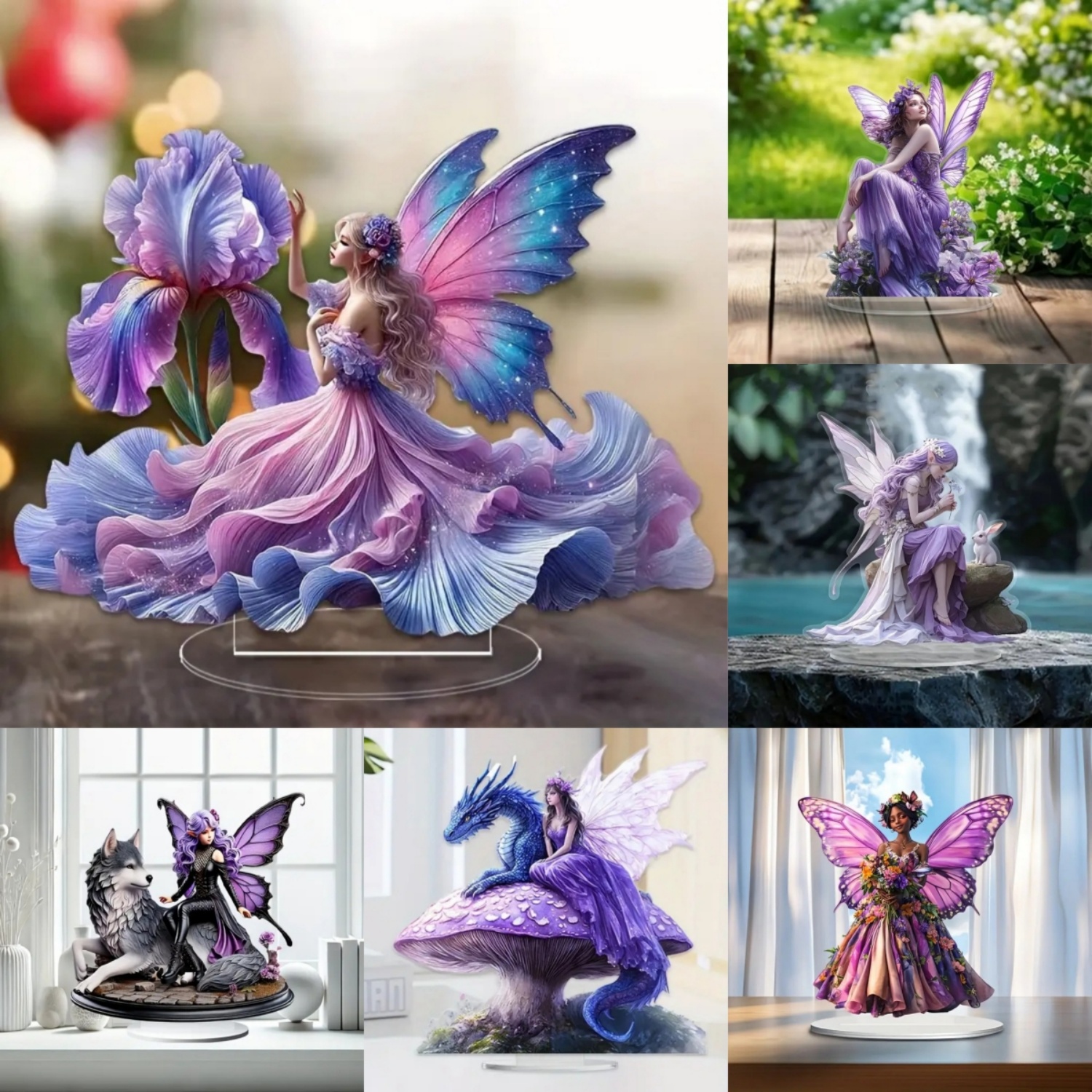 Fairy Statue,2D Flat Acrylic P - Display Case Acrylic avis et prix
