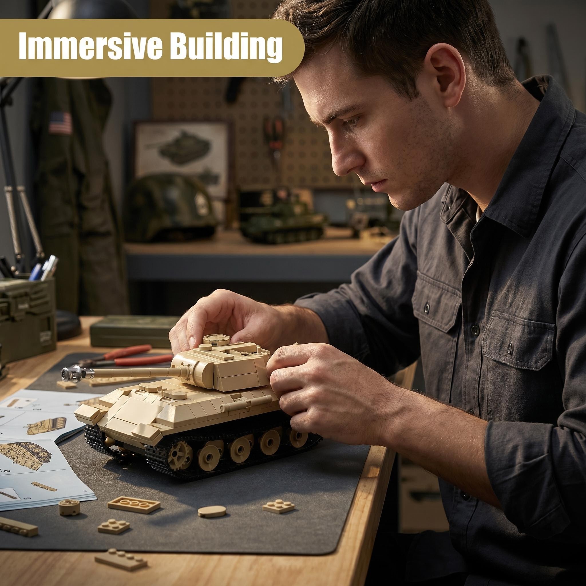 MOC Panther V Tank Tiger I KV- - Lego Minifigure Holder avis et prix