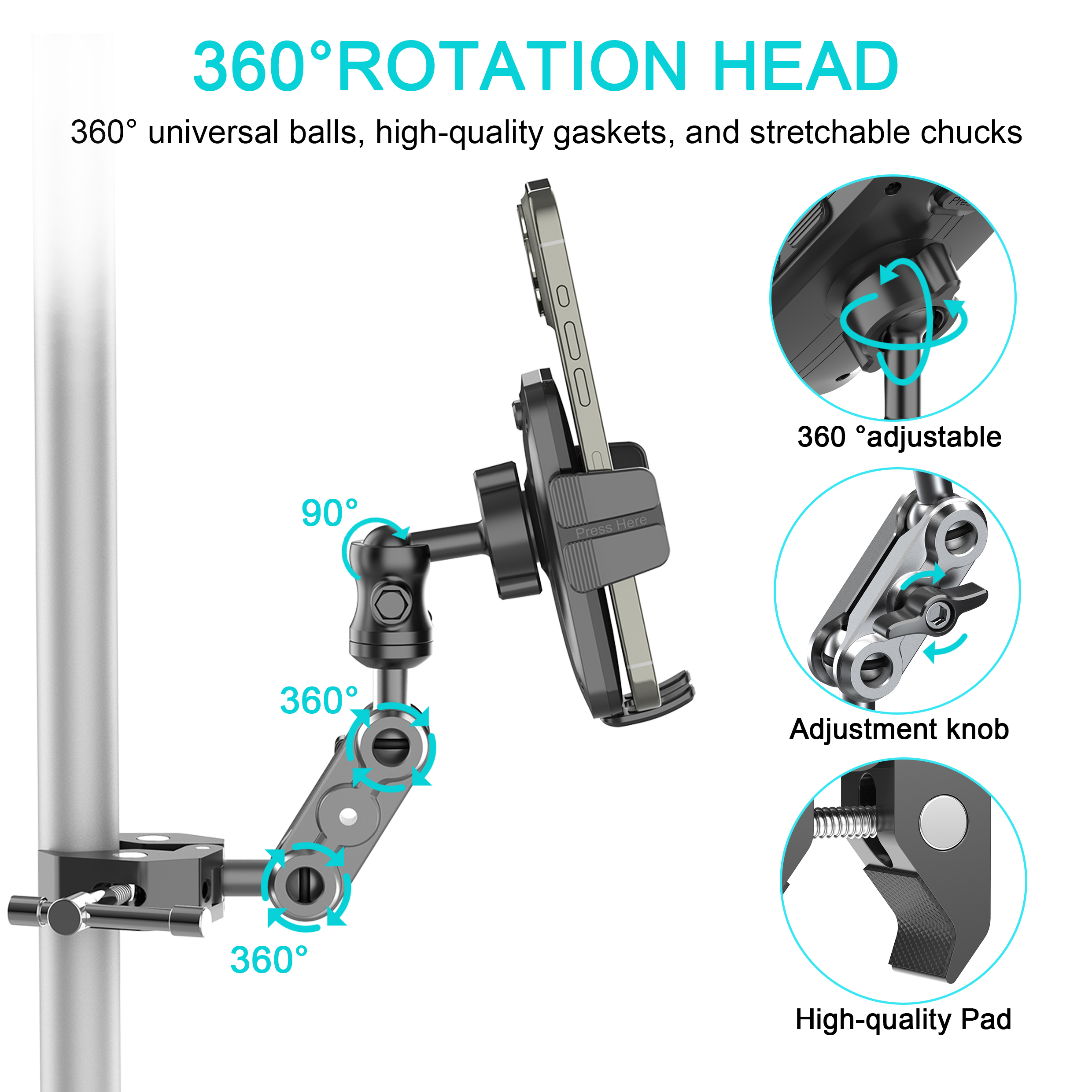 Phone Holder with Super Clamp  - Pop Display Shelf avis et prix