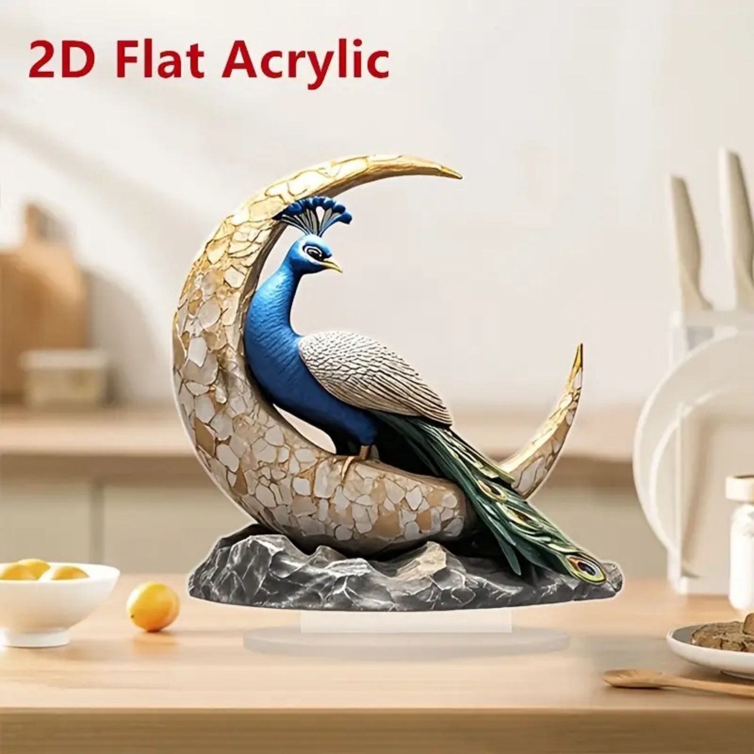 2D Flat Acrylic Pretty Peacock - Display Case Acrylic avis et prix