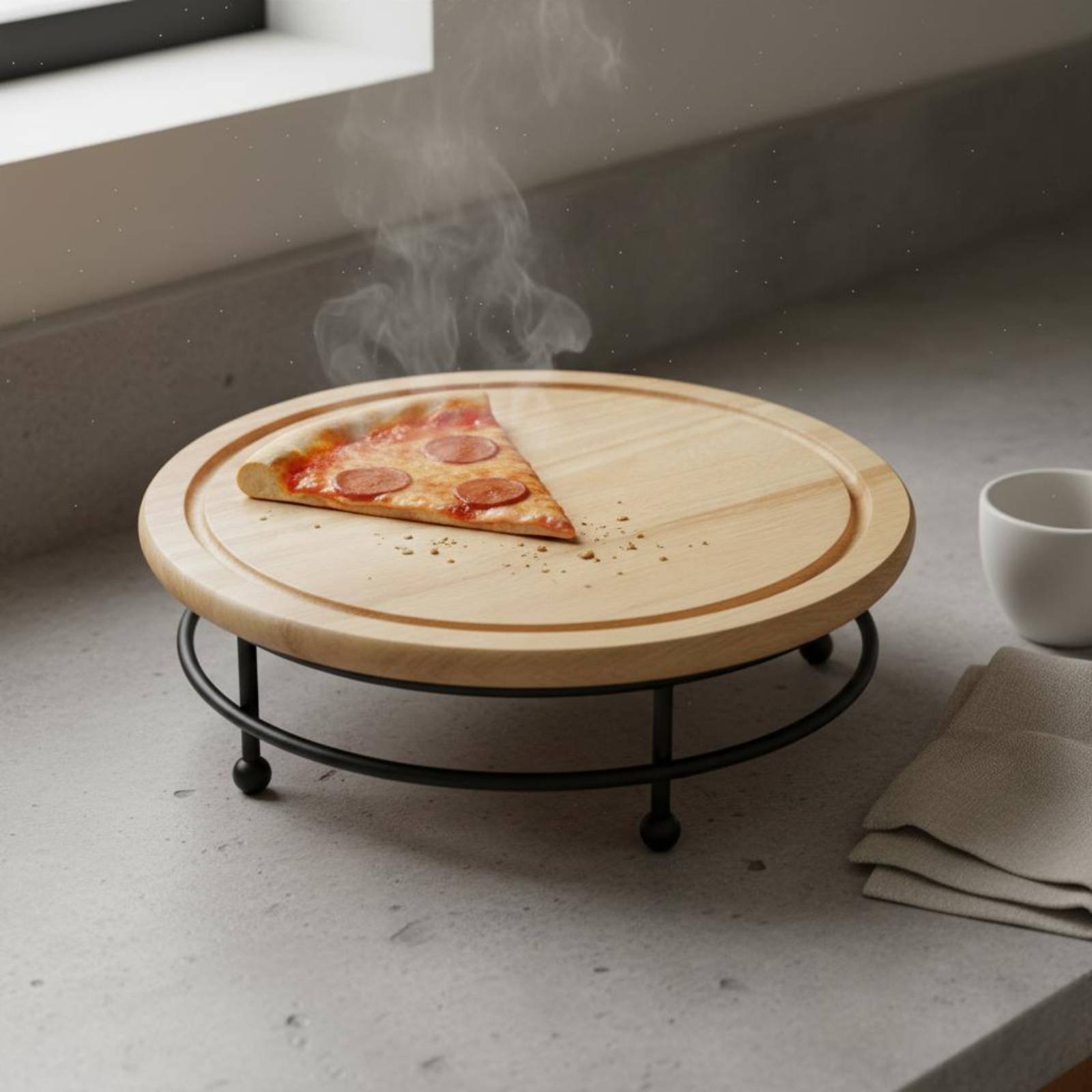 Pizza Stand Retro Design Round - Display Risers Set avis et prix
