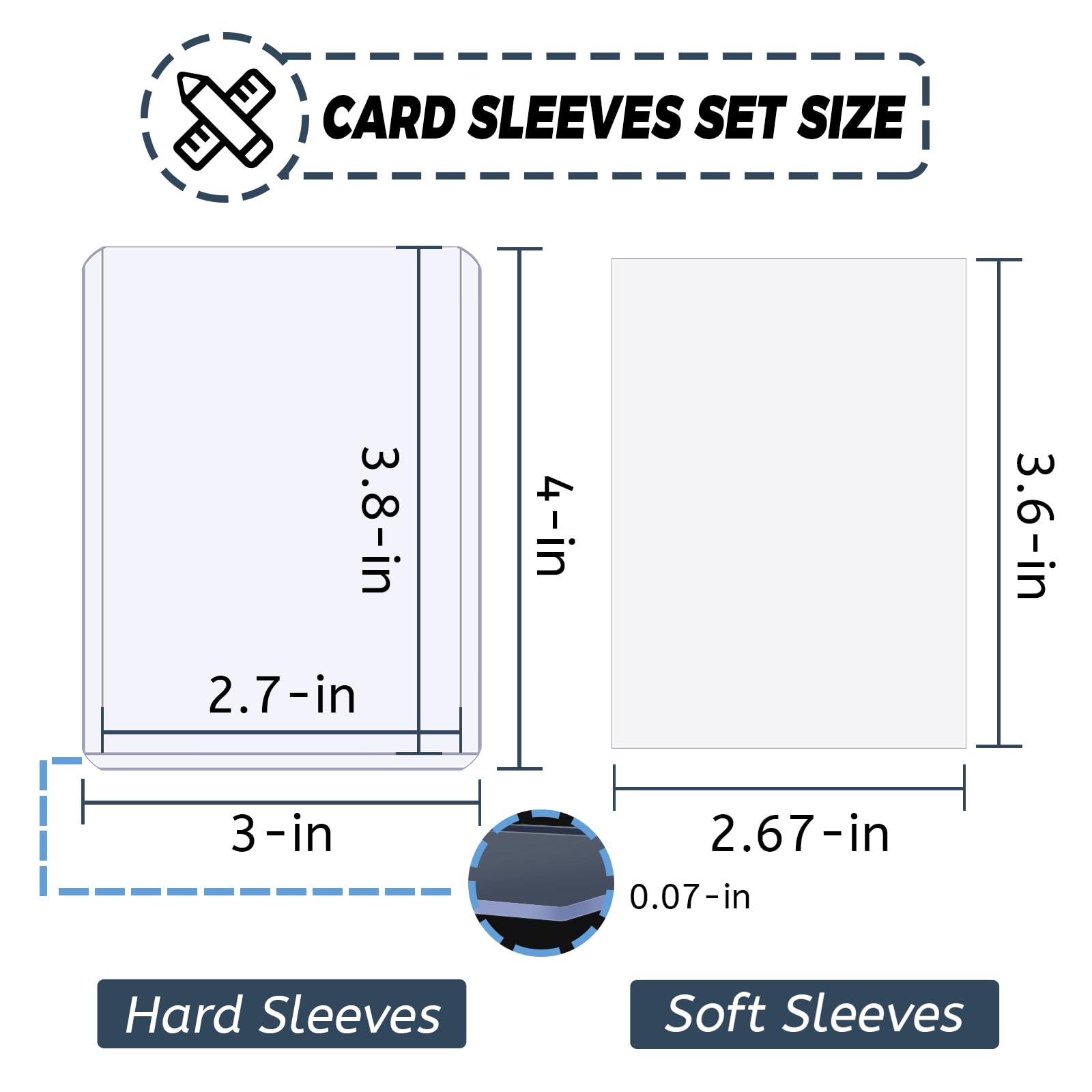 100-600pcs Card Sleeves Hard S - Card Penny Sleeve avis et prix